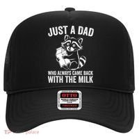 Raccoon Just A Dad Who Always Came Back With The Milk  Hat thumb 0