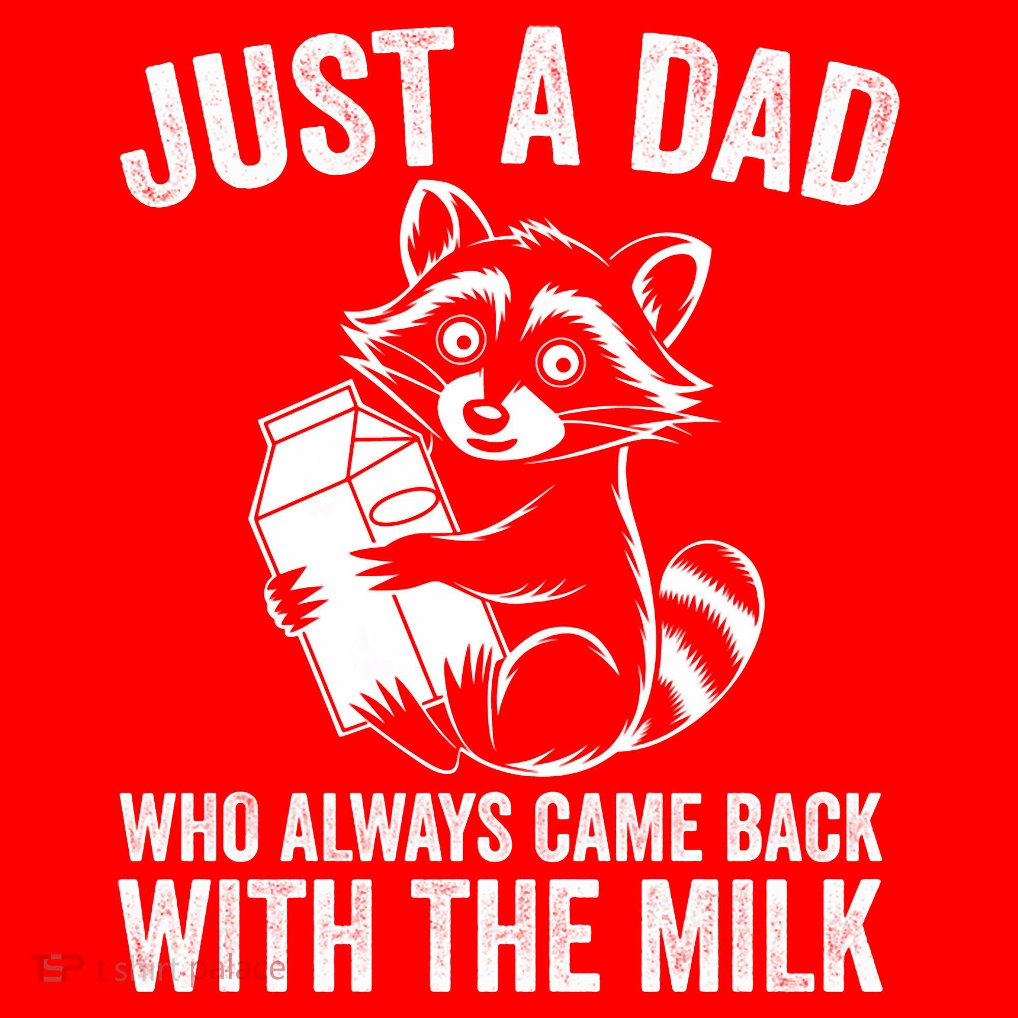 Raccoon Just A Dad Who Always Came Back With The Milk  Santa Hat