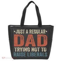Republican Just A Regular Dad Trying Not To Raise Liberals Tote Bag thumb 0