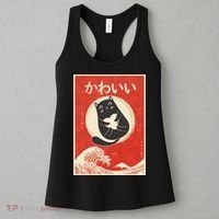 Retro Japanese Anime Cat Kawaii Japanese Word Women's Tank Top thumb 3
