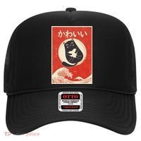 Retro Japanese Anime Cat Kawaii Japanese Word Hat thumb 0