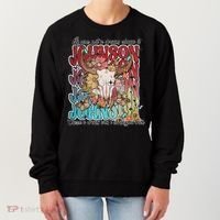 Retro Johnson Bull Skull Music Country 70s Cowboy Boots Women's Sweatshirt thumb 0