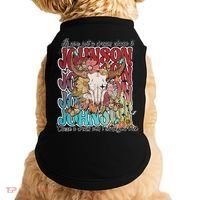 Retro Johnson Bull Skull Music Country 70s Cowboy Boots Doggie Tank thumb 0