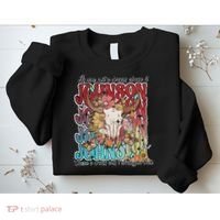 Retro Johnson Bull Skull Music Country 70s Cowboy Boots Sweatshirt thumb 2