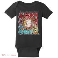 Retro Johnson Bull Skull Music Country 70s Cowboy Boots Baby Bodysuit thumb 0