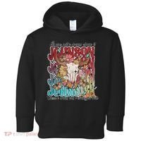 Retro Johnson Bull Skull Music Country 70s Cowboy Boots Toddler Hoodie thumb 0