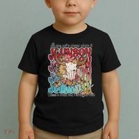 Retro Johnson Bull Skull Music Country 70s Cowboy Boots Toddler T-Shirt thumb 2
