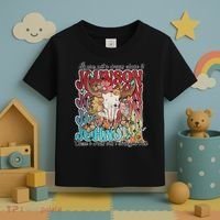 Retro Johnson Bull Skull Music Country 70s Cowboy Boots Toddler T-Shirt thumb 3