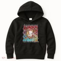 Retro Johnson Bull Skull Music Country 70s Cowboy Boots Kids Hoodie thumb 0