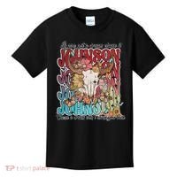 Retro Johnson Bull Skull Music Country 70s Cowboy Boots Kids T-Shirt thumb 0