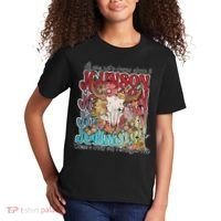 Retro Johnson Bull Skull Music Country 70s Cowboy Boots Kids T-Shirt thumb 2