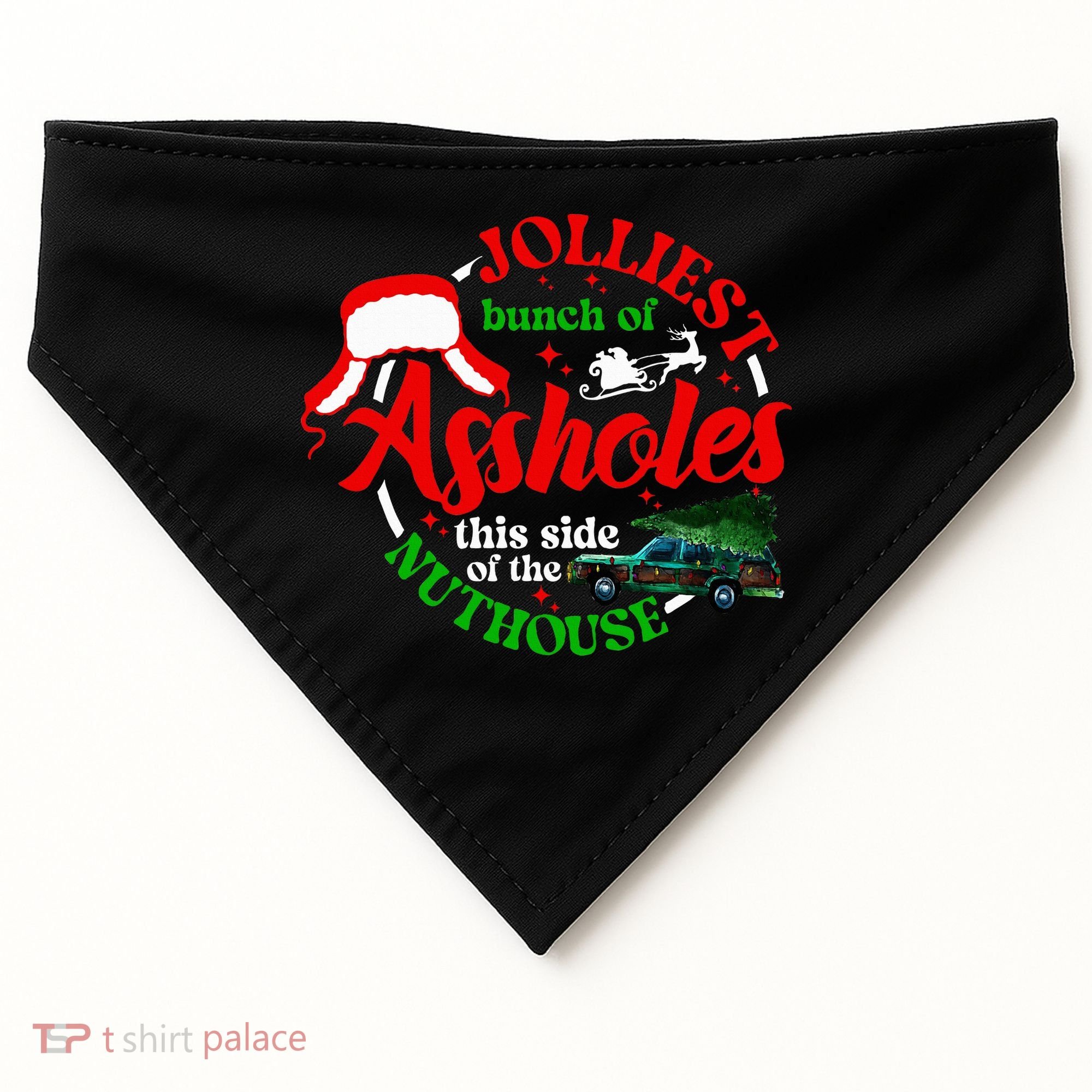 Retro Jolliest Bunch Of Assholes This Side Of The Nut House USA-Made Doggie Bandana