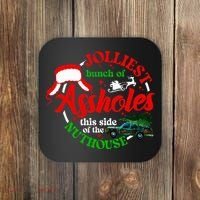Retro Jolliest Bunch Of Assholes This Side Of The Nut House Coaster thumb 0