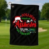 Retro Jolliest Bunch Of Assholes This Side Of The Nut House Golf Towel thumb 1