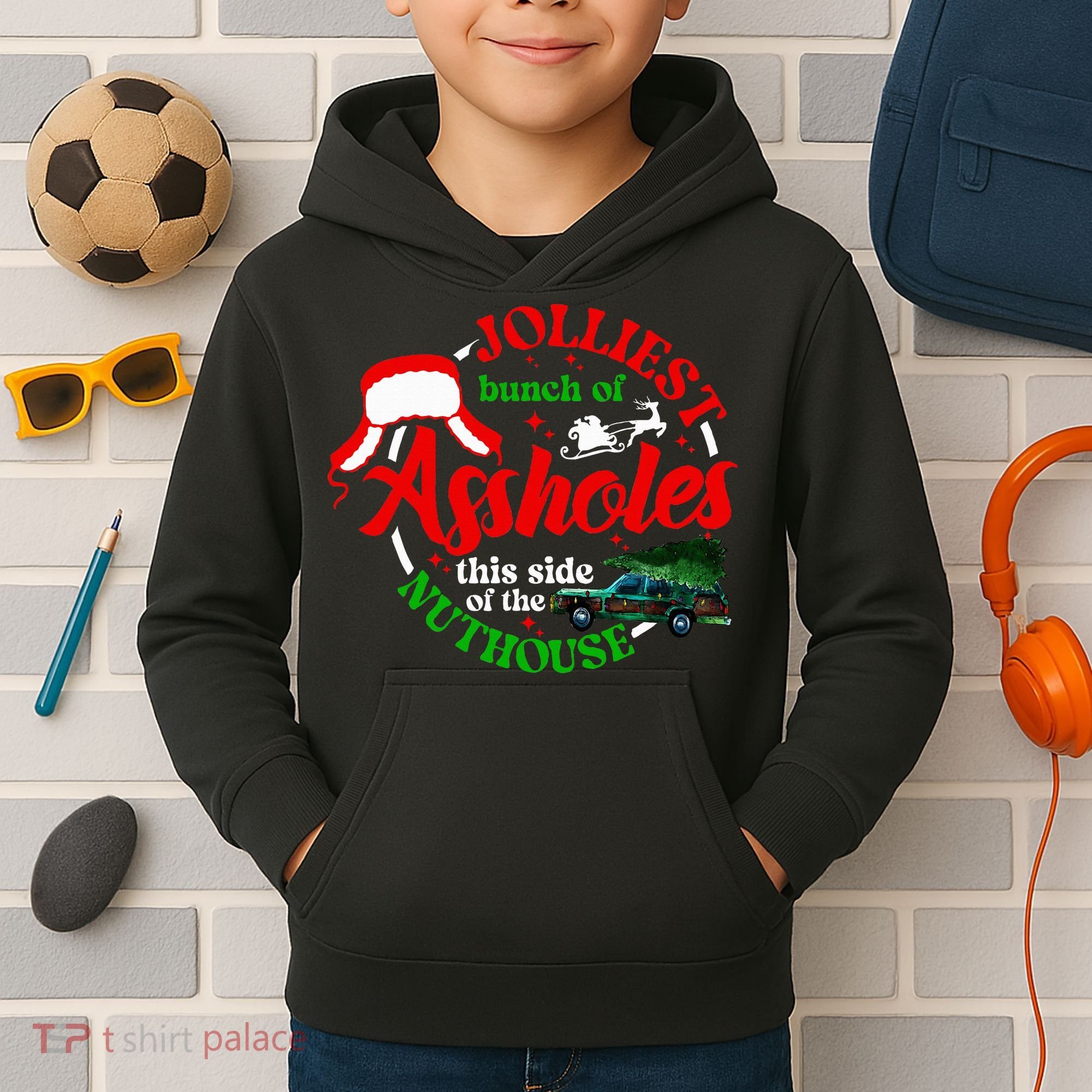 Retro Jolliest Bunch Of Assholes This Side Of The Nut House Kids Hoodie