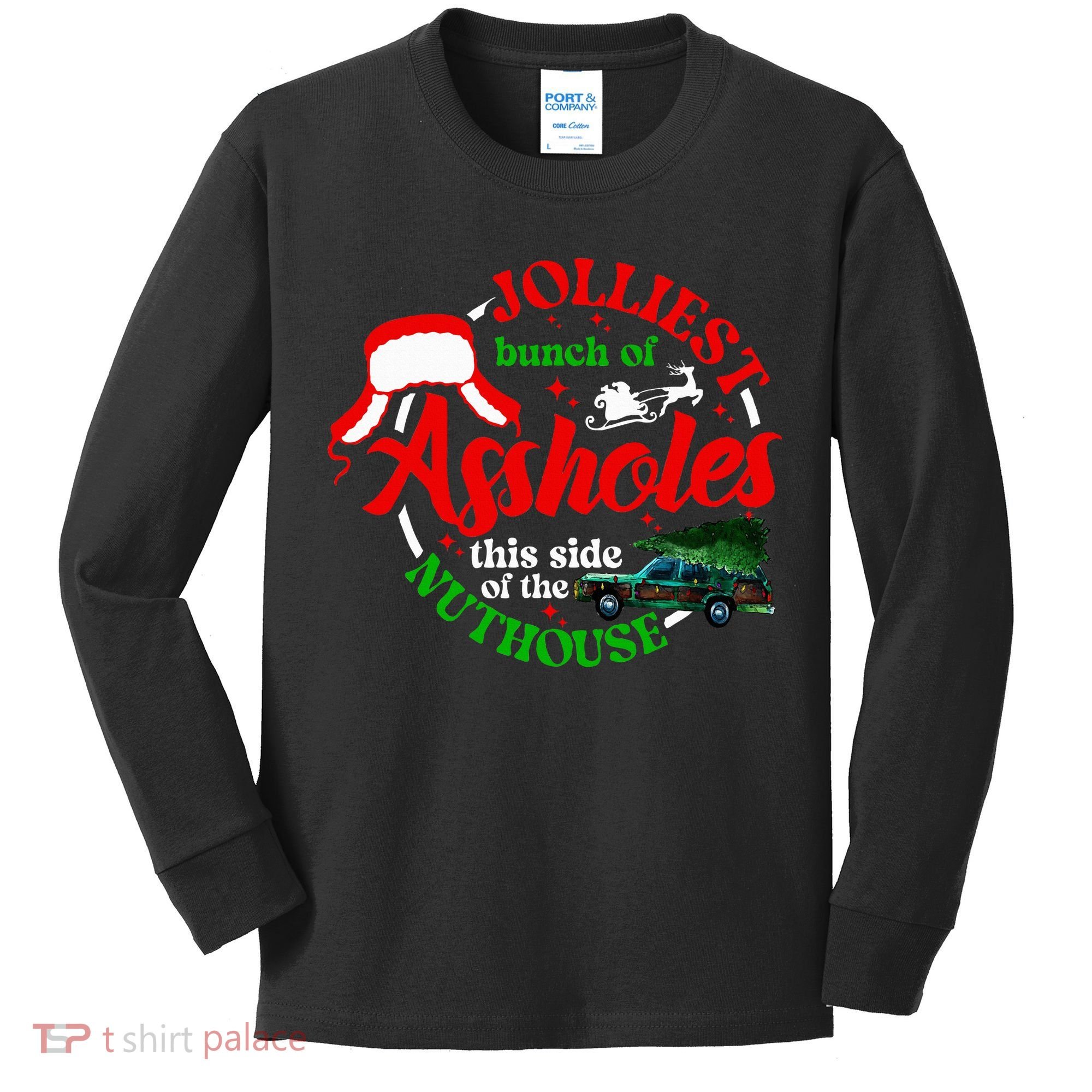Retro Jolliest Bunch Of Assholes This Side Of The Nut House Kids Long Sleeve Shirt