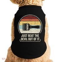 Retro Just Beat The Devil Out Of It Artist Drawing Doggie Tank thumb 0