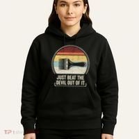 Retro Just Beat The Devil Out Of It Artist Drawing Hoodie thumb 5