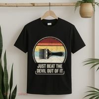 Retro Just Beat The Devil Out Of It Artist Drawing T-Shirt thumb 2