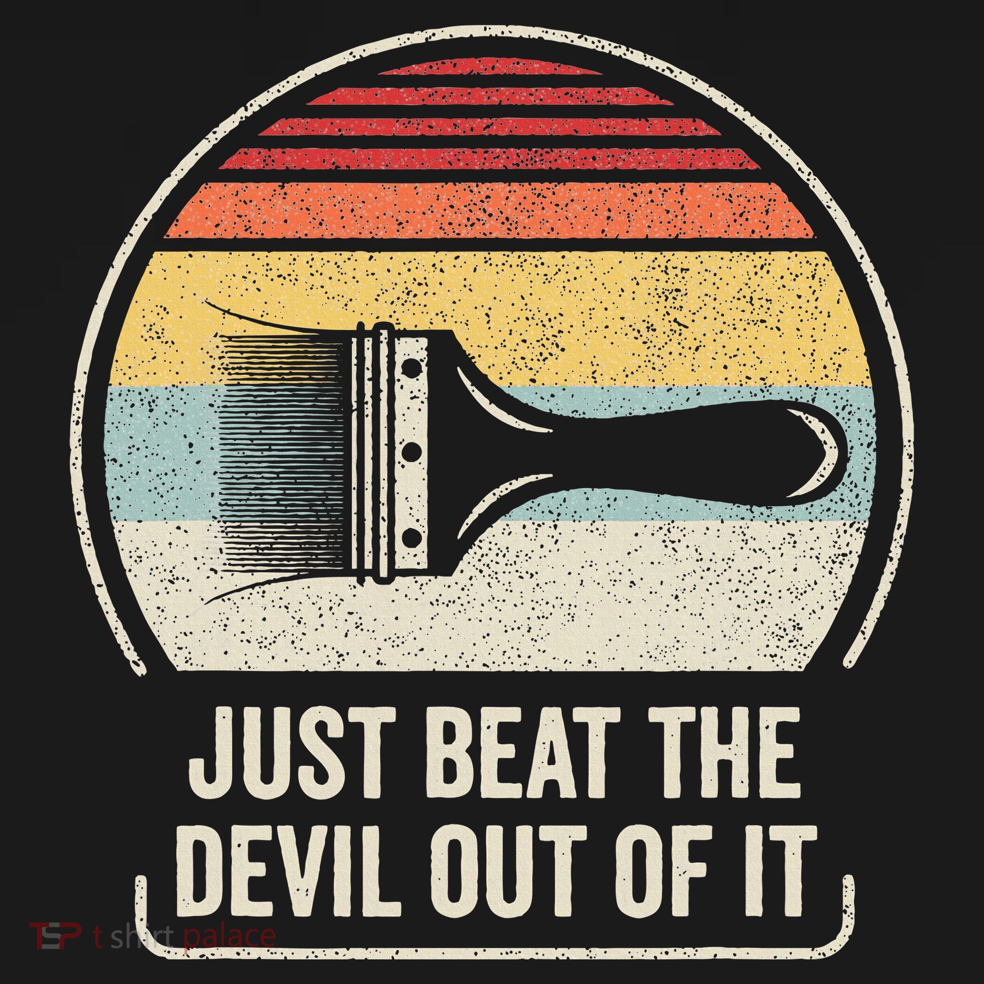 Retro Just Beat The Devil Out Of It Artist Drawing Women's Hoodie