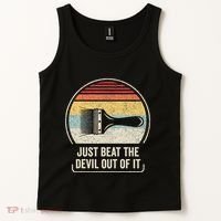 Retro Just Beat The Devil Out Of It Artist Drawing Tank Top thumb 2
