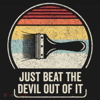 Retro Just Beat The Devil Out Of It Artist Drawing Visor thumb 3
