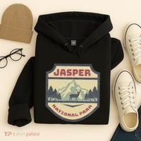 Retro Jasper Canadian National Park Camping Hiking Souvenir Hoodie thumb 4