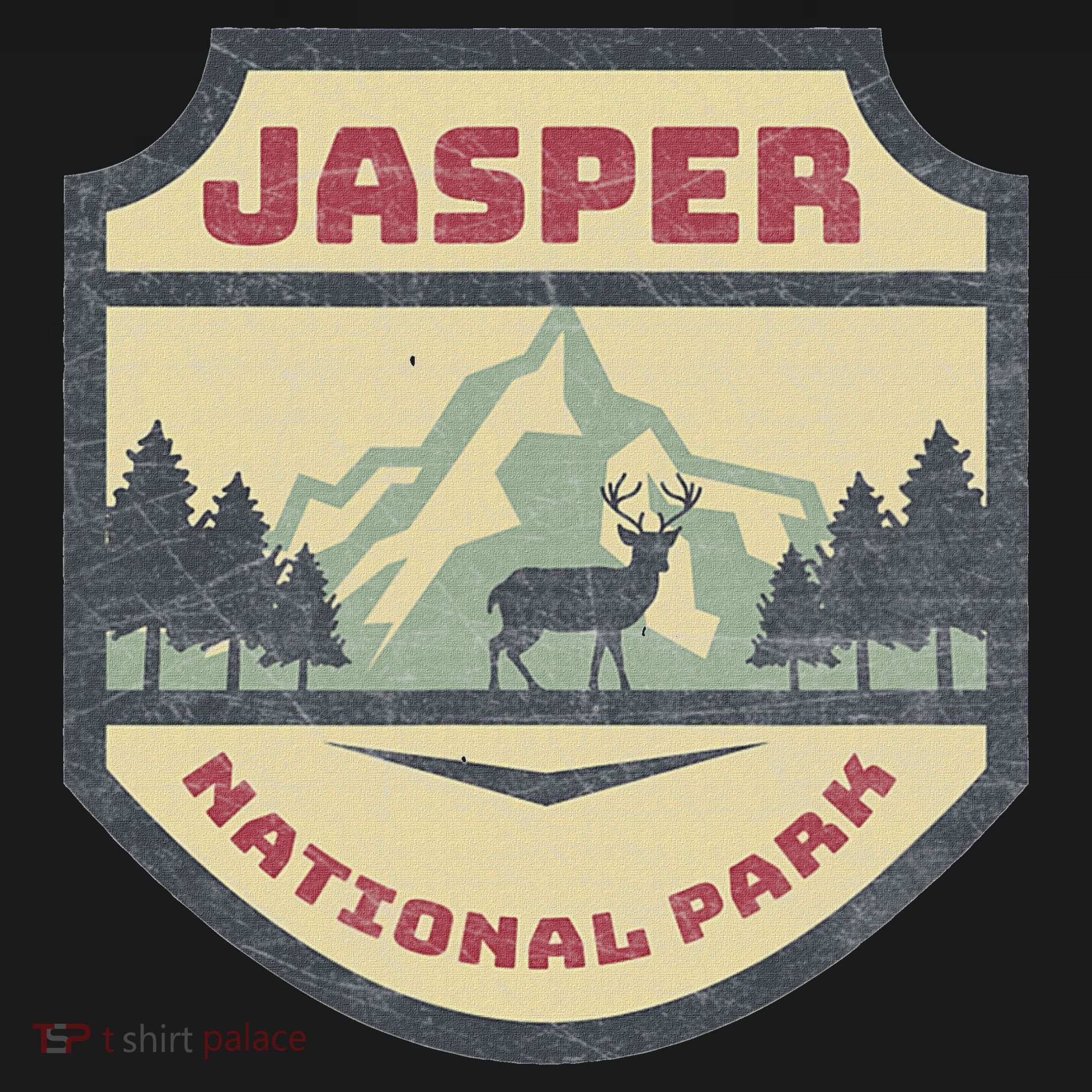 Retro Jasper Canadian National Park Camping Hiking Souvenir Mousepad