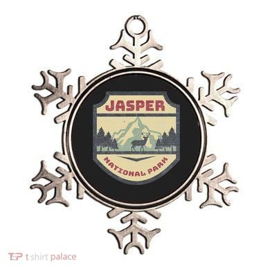 Retro Jasper Canadian National Park Camping Hiking Souvenir Ornament