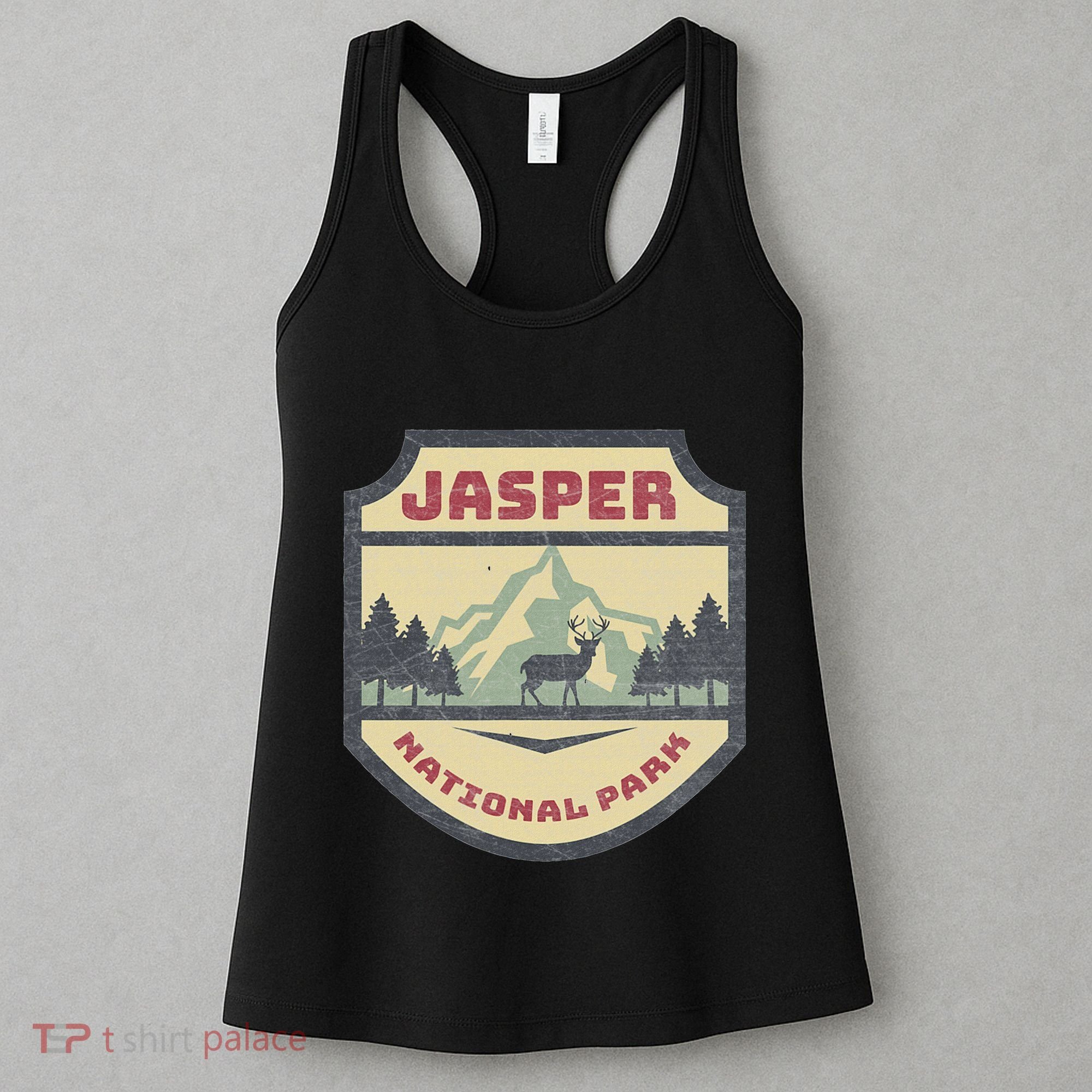 Retro Jasper Canadian National Park Camping Hiking Souvenir Women's Tank Top