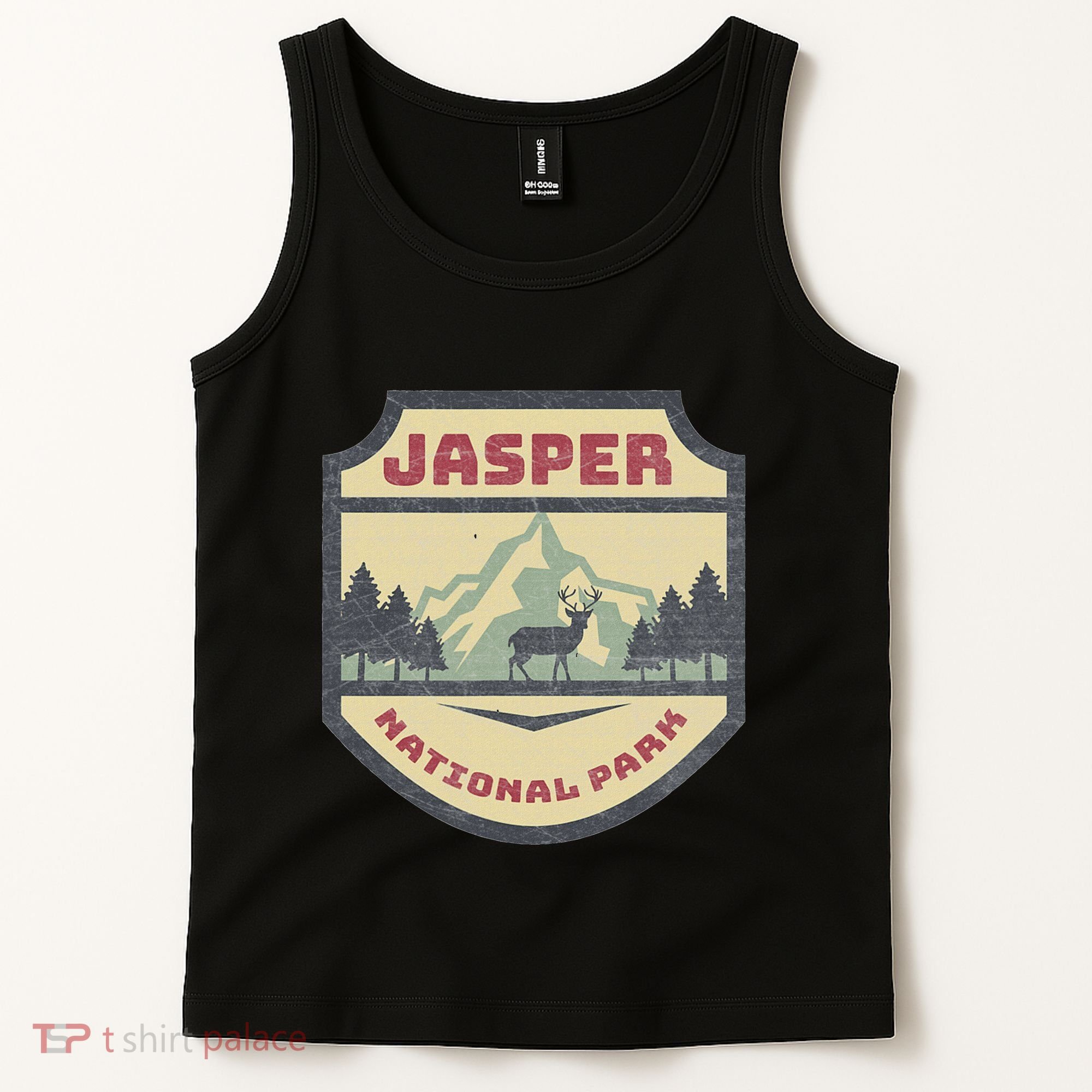 Retro Jasper Canadian National Park Camping Hiking Souvenir Tank Top