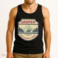 Retro Jasper Canadian National Park Camping Hiking Souvenir Tank Top thumb 3