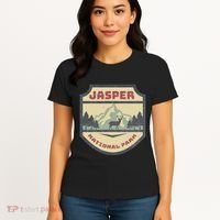 Retro Jasper Canadian National Park Camping Hiking Souvenir Women's T-Shirt thumb 4