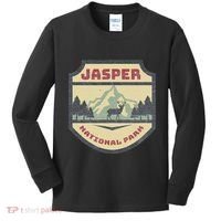 Retro Jasper Canadian National Park Camping Hiking Souvenir Kids Long Sleeve Shirt thumb 0