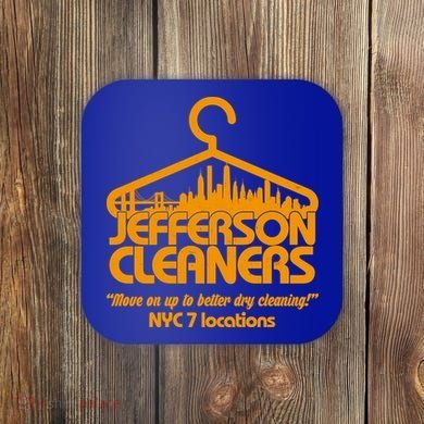 Retro Jefferson Cleaners Logo Coaster