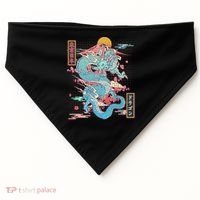 Retro Japanese Dragon Tokyo Japan USA-Made Doggie Bandana thumb 0