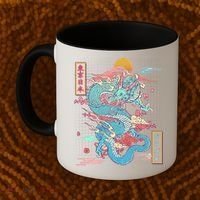 Retro Japanese Dragon Tokyo Japan Coffee Mug thumb 2