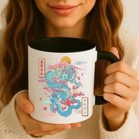 Retro Japanese Dragon Tokyo Japan Coffee Mug thumb 3