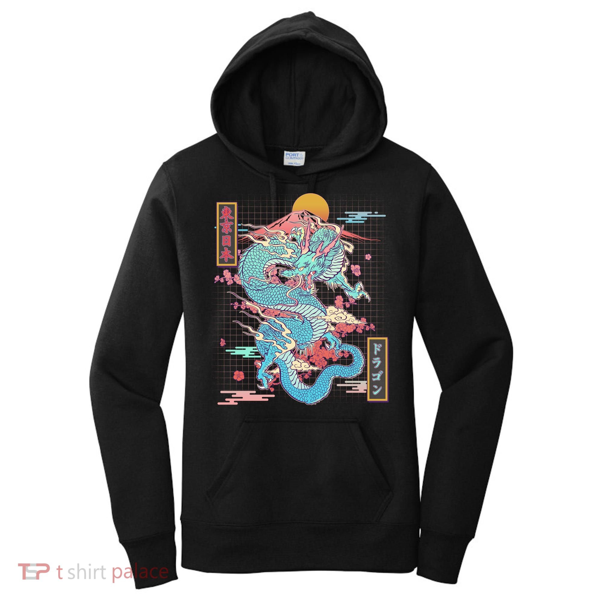 Retro Japanese Dragon Tokyo Japan Women's Hoodie