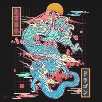 Retro Japanese Dragon Tokyo Japan Women's Hoodie thumb 2