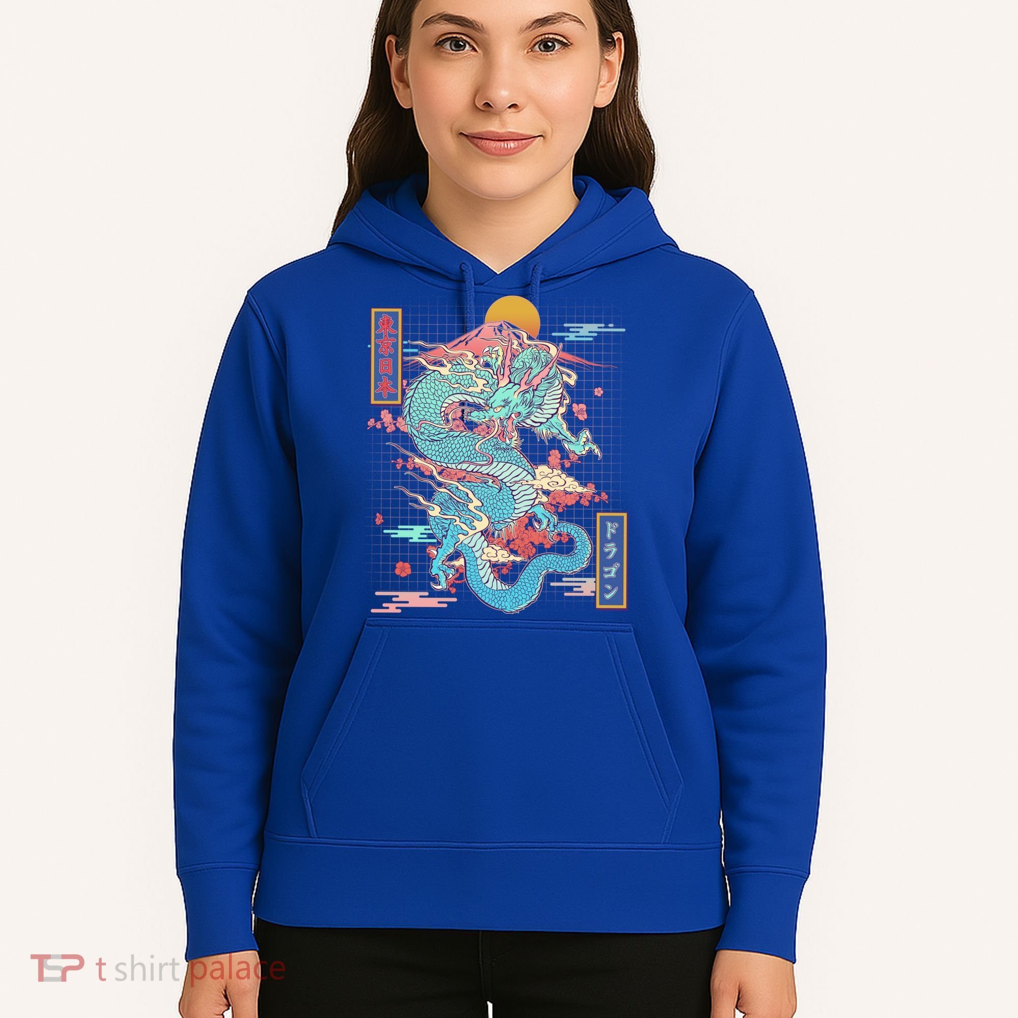 Retro Japanese Dragon Tokyo Japan Hoodie