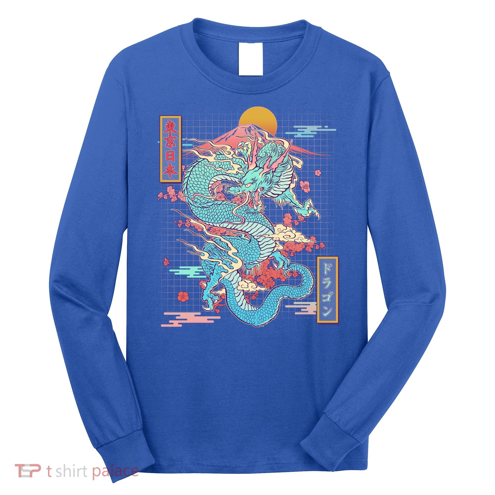 Retro Japanese Dragon Tokyo Japan Long Sleeve Shirt