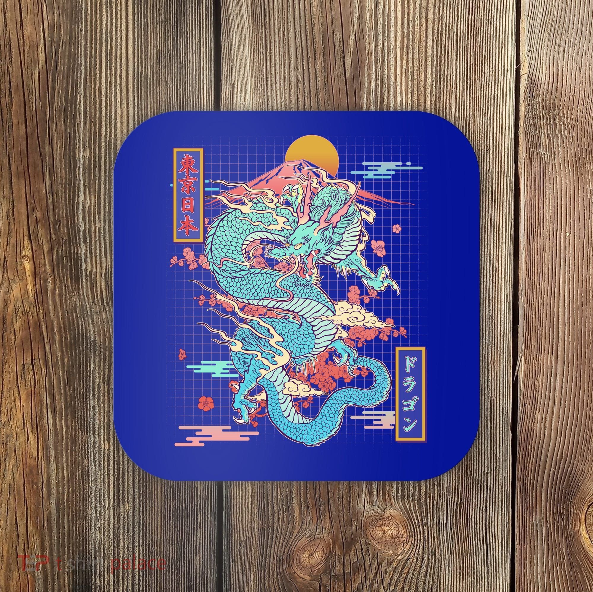 Retro Japanese Dragon Tokyo Japan Coaster