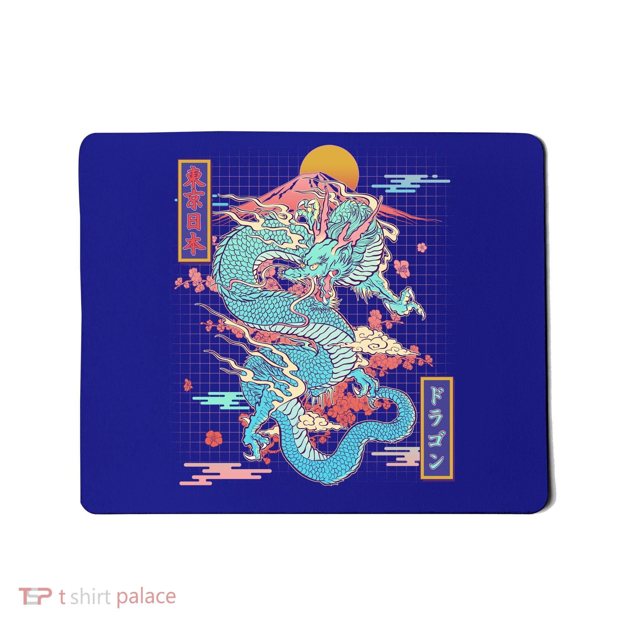 Retro Japanese Dragon Tokyo Japan Mousepad