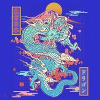 Retro Japanese Dragon Tokyo Japan Mousepad thumb 1