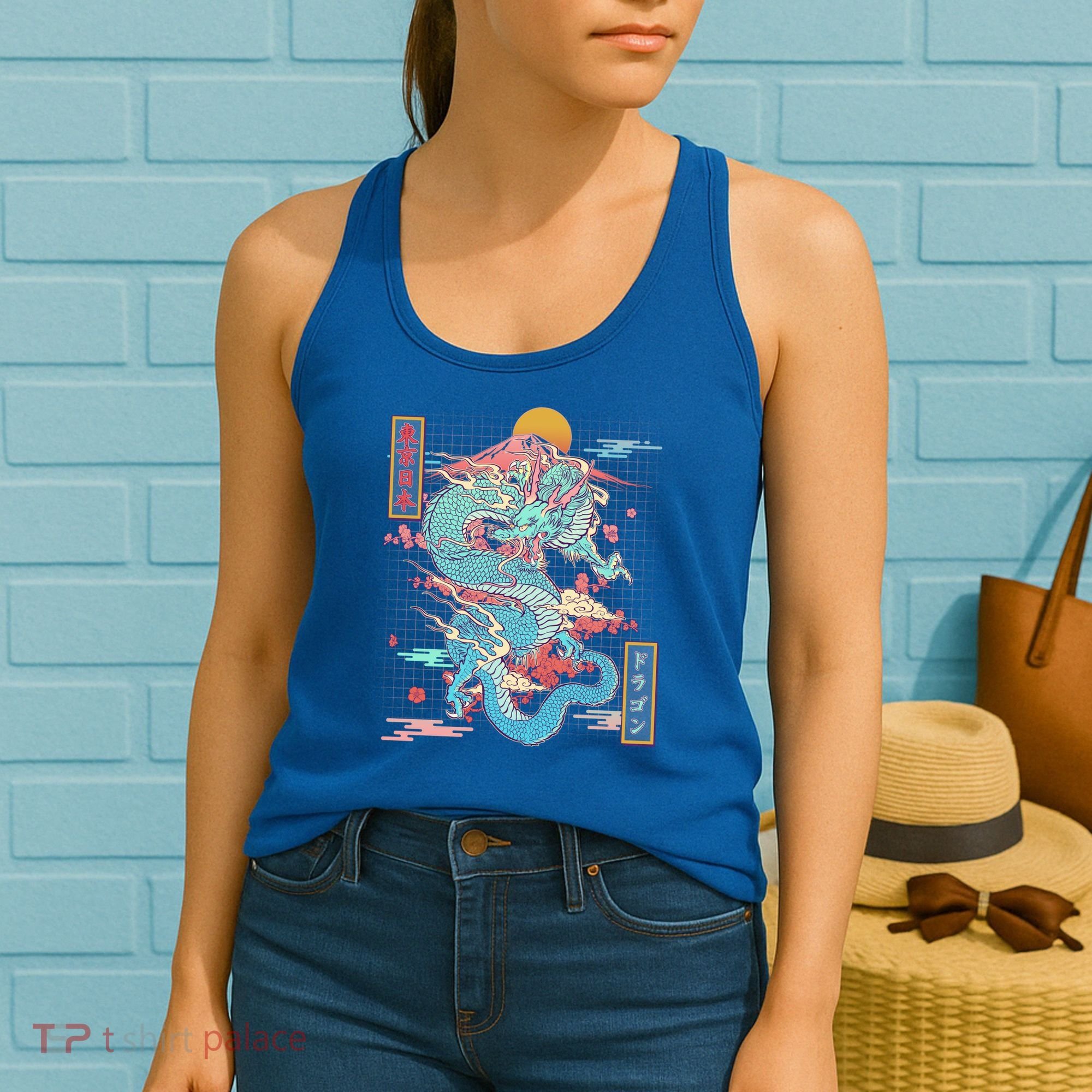 Retro Japanese Dragon Tokyo Japan Women's Tank Top