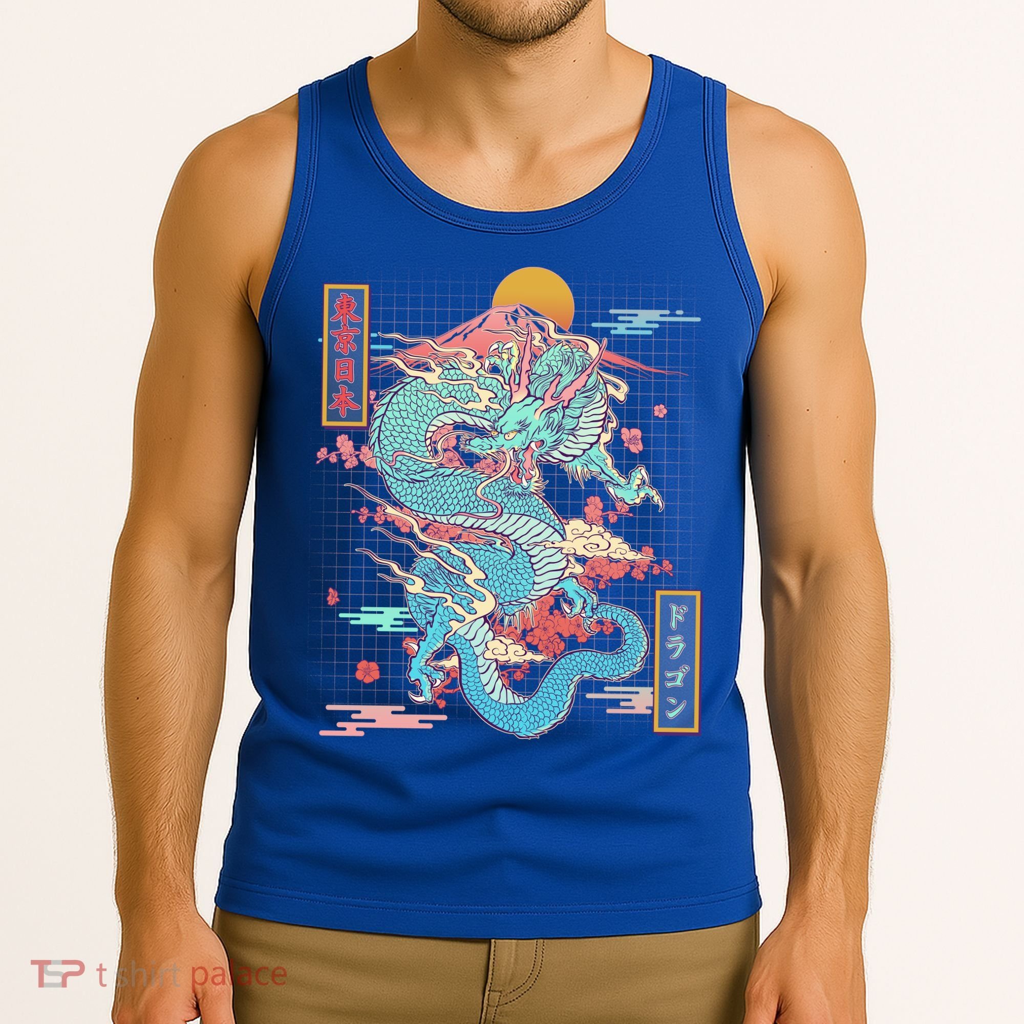 Retro Japanese Dragon Tokyo Japan Tank Top