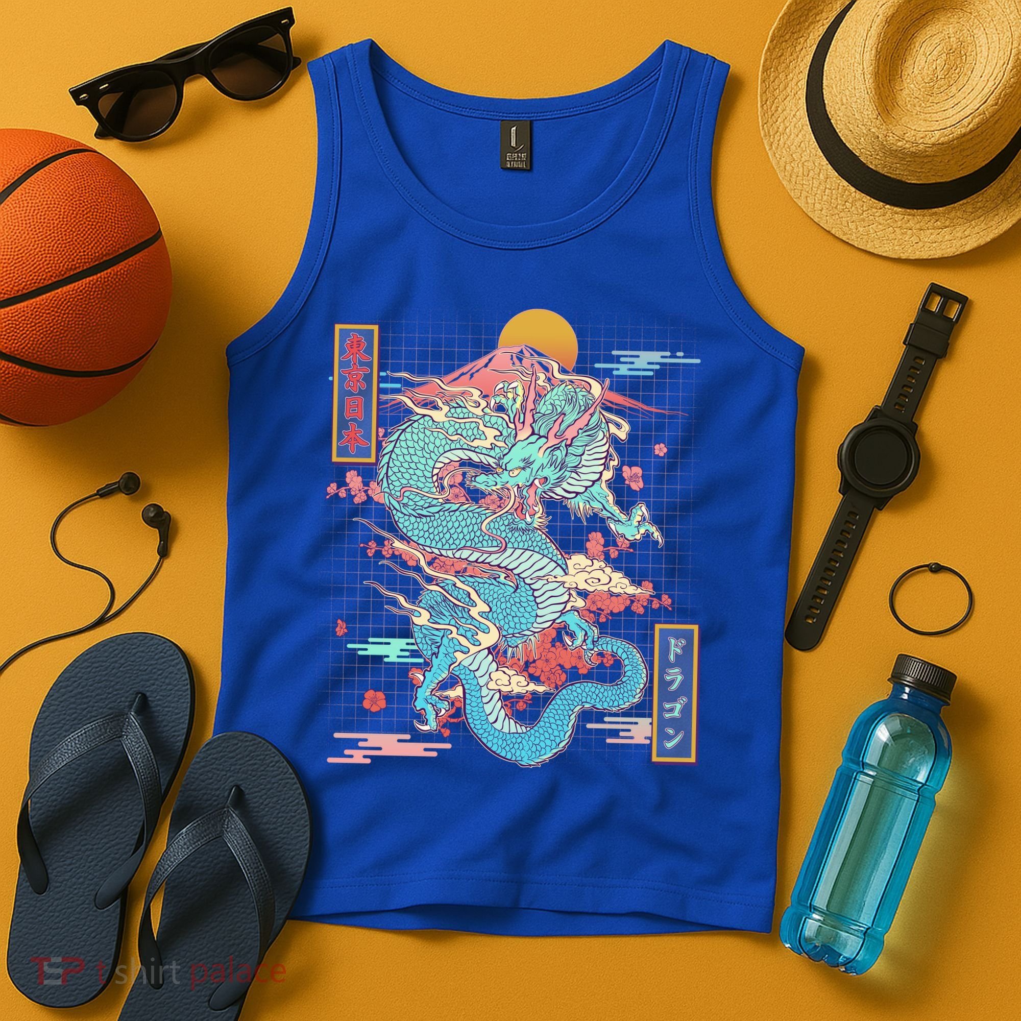 Retro Japanese Dragon Tokyo Japan Tank Top