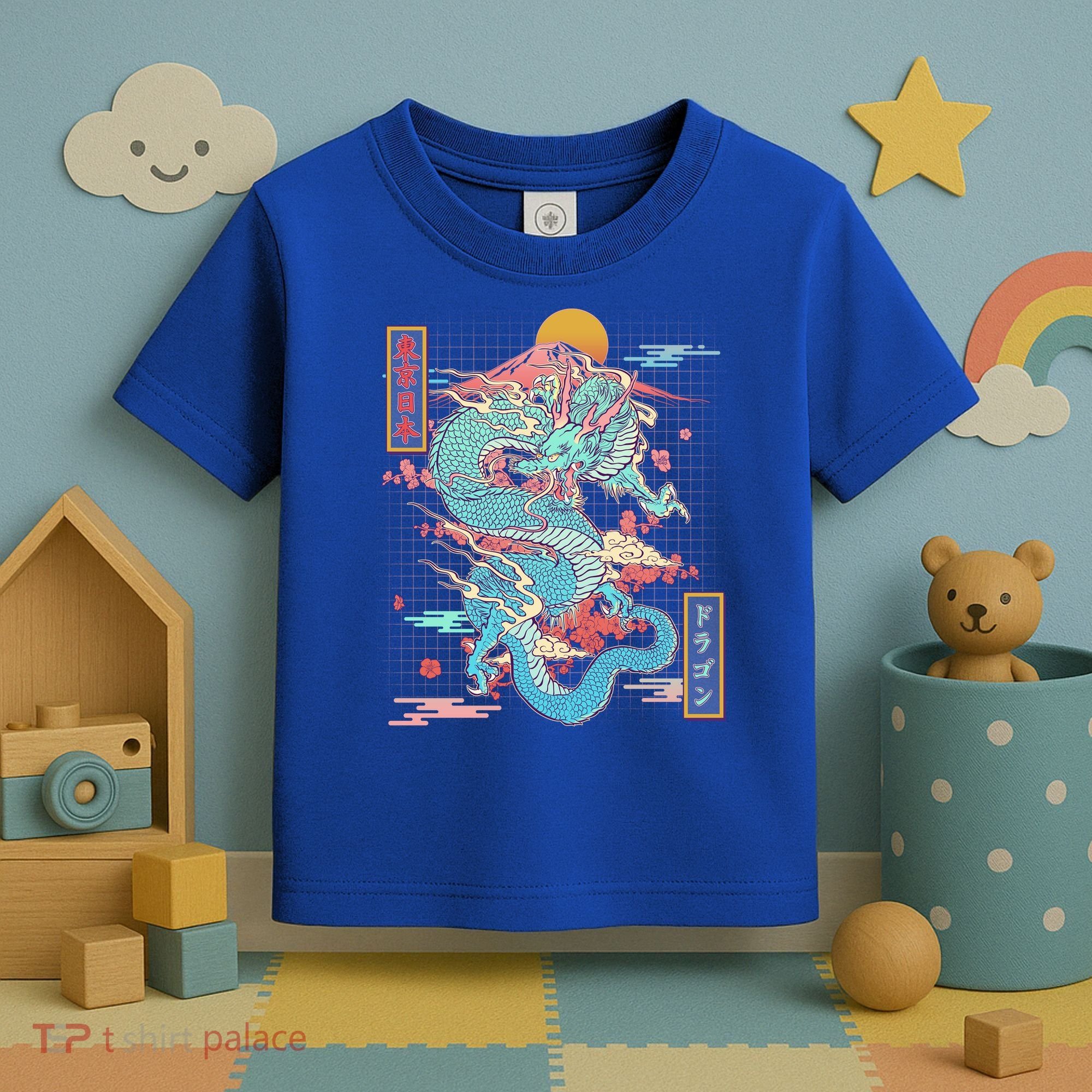 Retro Japanese Dragon Tokyo Japan Toddler T-Shirt