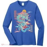 Retro Japanese Dragon Tokyo Japan Women's Long Sleeve Shirt thumb 0